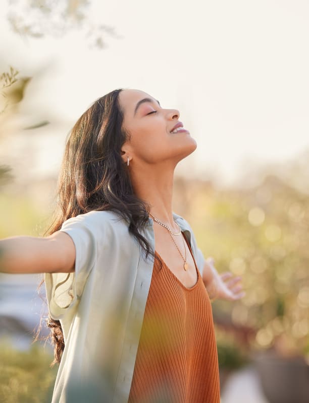 Personne libre et épanouie dans sa vie